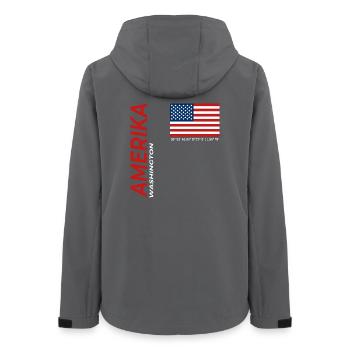 Washington - Frauen Recycelte Softshelljacke von Stanley/Stella - Anthrazit - Hinten - AI Model Female 172 light (172cm)
