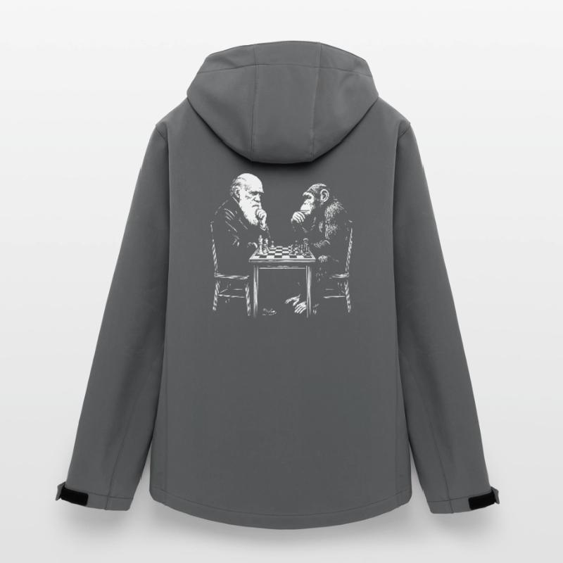 Darwin joue aux échecs avec un singe - Jeu d’évolution Veste softshell femme recyclée Stanley/Stella