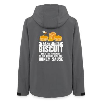 Taste the Biscuit Honey Drizzle - Women’s Recycled Softshell Jacket by Stanley/Stella - anthracite - Back - AI Model Female 172 light (172cm)