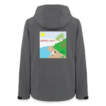Summer-villa - Women’s Recycled Softshell Jacket by Stanley/Stella - anthracite - Back - AI Model Female 172 light (172cm)