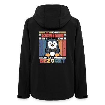 gaming die Königin will zocken - Frauen Recycelte Softshelljacke von Stanley/Stella - Schwarz - Hinten - AI Model Female 172 light (172cm)