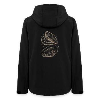 Austern - Frauen Recycelte Softshelljacke von Stanley/Stella - Schwarz - Hinten - AI Model Female 172 light (172cm)
