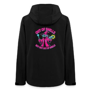 Out of Spells but not out of Shells - Cool Wizard  - Women’s Recycled Softshell Jacket by Stanley/Stella - black - Back - AI Model Female 172 light (172cm)