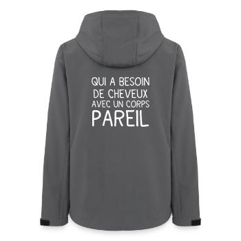 Körper und Haare: Kühner Ausdruck - Frauen Recycelte Softshelljacke von Stanley/Stella - Anthrazit - Hinten - AI Model Female 172 light (172cm)