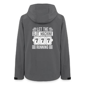 Casino Gambler Let Slot Machine Running Gambling - Frauen Recycelte Softshelljacke von Stanley/Stella - Anthrazit - Hinten - AI Model Female 172 light (172cm)