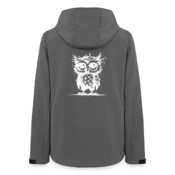 Müde Eulen Wächter des Waldes - Frauen Recycelte Softshelljacke von Stanley/Stella - Anthrazit - Hinten - AI Model Female 172 light (172cm)