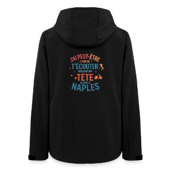 J'ai peut-être l'air d'écouter Naples - Veste softshell femme recyclée Stanley/Stella - noir - Dos - AI Model Female 172 light (172cm)