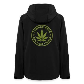 I Smoke Weed And I Eat Things - Women’s Recycled Softshell Jacket by Stanley/Stella - black - Back - AI Model Female 172 light (172cm)