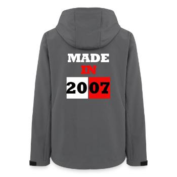 Made In 2007 Anniversary - Women’s Recycled Softshell Jacket by Stanley/Stella - anthracite - Back - AI Model Female 172 light (172cm)