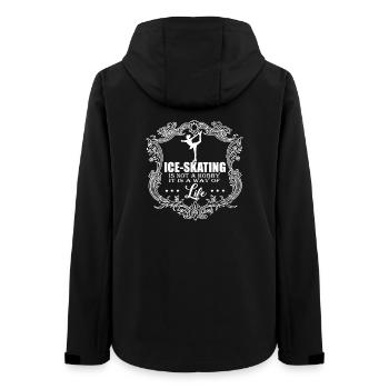 Elegant Eis Skater Design - Frauen Recycelte Softshelljacke von Stanley/Stella - Schwarz - Hinten - AI Model Female 172 light (172cm)