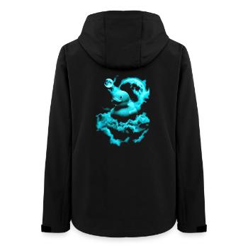 Chambre néon se baisser au-dessus d’un nuage bleu - Veste softshell femme recyclée Stanley/Stella - noir - Dos - AI Model Female 172 light (172cm)