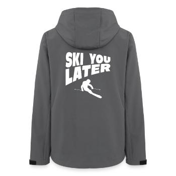 Ski You Later Fahrer Humor - Frauen Recycelte Softshelljacke von Stanley/Stella - Anthrazit - Hinten - AI Model Female 172 light (172cm)