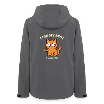 Ich hab mein bestes gegeben Lustige Katze Spruch - Frauen Recycelte Softshelljacke von Stanley/Stella - Anthrazit - Hinten - AI Model Female 172 light (172cm)