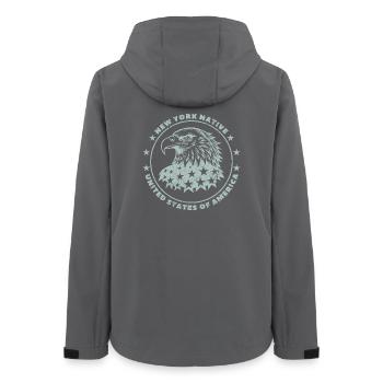 Originaire de New York - Pygargue à tête blanche des États-Unis - Veste softshell femme recyclée Stanley/Stella - charbon - Dos - AI Model Female 172 light (172cm)