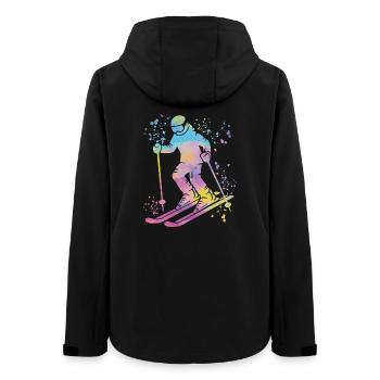 Alpine skiing Winter sports Nordic skiing - Women’s Recycled Softshell Jacket by Stanley/Stella - black - Back - AI Model Female 172 light (172cm)