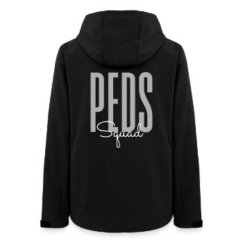 Pädiatrische Pflegeteam – Kinderpflege-Krankenpflege-Pädiatrie - Frauen Recycelte Softshelljacke von Stanley/Stella - Schwarz - Hinten - AI Model Female 172 light (172cm)