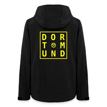 Dortmund Stadt Ruhrpott,  Geschenk & Souvenir - Frauen Recycelte Softshelljacke von Stanley/Stella - Schwarz - Hinten - AI Model Female 172 light (172cm)