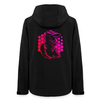 Message clair du motocross - Veste softshell femme recyclée Stanley/Stella - noir - Dos - AI Model Female 172 light (172cm)