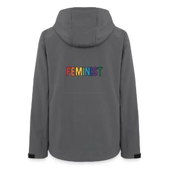 Feministisch – Feminismus Logo T-Shirt - Frauen Recycelte Softshelljacke von Stanley/Stella - Anthrazit - Hinten - AI Model Female 172 light (172cm)