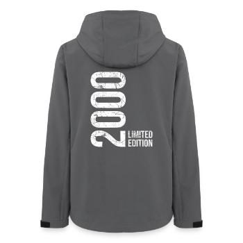 26th Birthday , Limited Edition 2000 - Women’s Recycled Softshell Jacket by Stanley/Stella - anthracite - Back - AI Model Female 172 light (172cm)