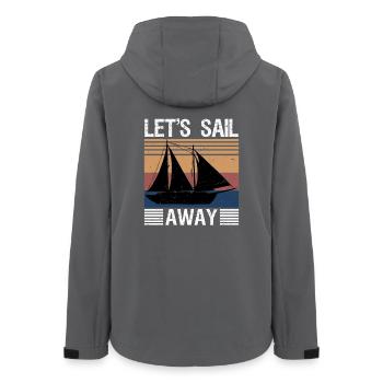 let's sail away - Frauen Recycelte Softshelljacke von Stanley/Stella - Anthrazit - Hinten - AI Model Female 172 light (172cm)