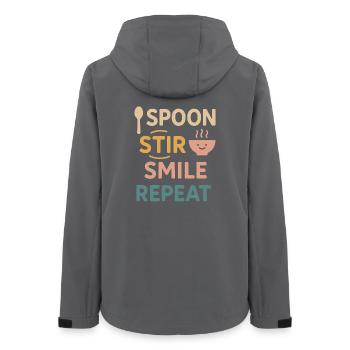 Culture du petit-déjeuner de la bouillie du jour au lendemain - Veste softshell femme recyclée Stanley/Stella - charbon - Dos - AI Model Female 172 light (172cm)