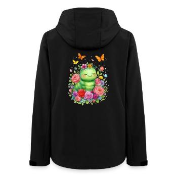 Caterpillar Butterfly - Women’s Recycled Softshell Jacket by Stanley/Stella - black - Back - AI Model Female 172 light (172cm)