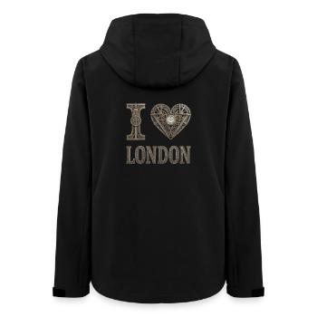 London – Urbaner Charakter - Frauen Recycelte Softshelljacke von Stanley/Stella - Schwarz - Hinten - AI Model Female 172 light (172cm)