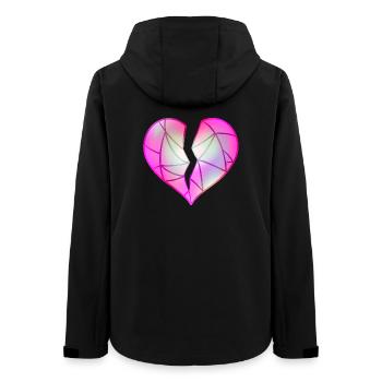 Gebrochenes Rosa Herz - Frauen Recycelte Softshelljacke von Stanley/Stella - Schwarz - Hinten - AI Model Female 172 light (172cm)