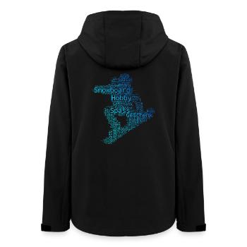 Lustiges Snowboard Motiv - Frauen Recycelte Softshelljacke von Stanley/Stella - Schwarz - Hinten - AI Model Female 172 light (172cm)