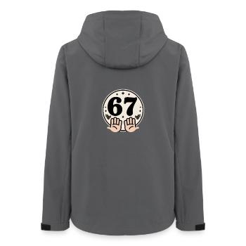 67 Years Christmas Birthday Celebration - Women’s Recycled Softshell Jacket by Stanley/Stella - anthracite - Back - AI Model Female 172 light (172cm)