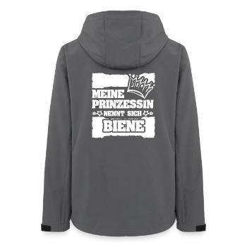 Nom de fille Bee - Veste softshell femme recyclée Stanley/Stella - charbon - Dos - AI Model Female 172 light (172cm)