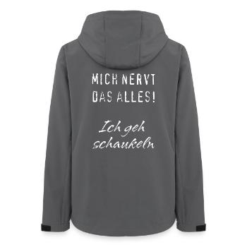 Annoying everything-rocking - Women’s Recycled Softshell Jacket by Stanley/Stella - anthracite - Back - AI Model Female 172 light (172cm)