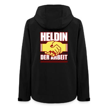 Heldin der Arbeit (Farben änderbar) - Frauen Recycelte Softshelljacke von Stanley/Stella - Schwarz - Hinten - AI Model Female 172 light (172cm)