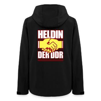 Heldin der DDR (Farben änderbar) - Frauen Recycelte Softshelljacke von Stanley/Stella - Schwarz - Hinten - AI Model Female 172 light (172cm)