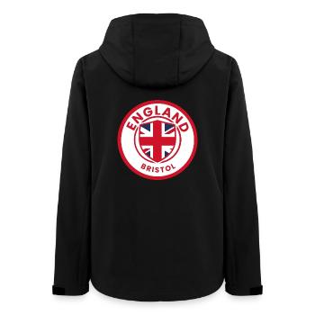 England Bristol Shield Logo - Women’s Recycled Softshell Jacket by Stanley/Stella - black - Back - AI Model Female 172 light (172cm)