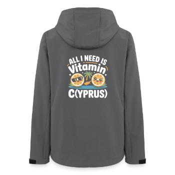 Cyprus All I Need Is Vitamin Cyprus Cyprus Flag - Women’s Recycled Softshell Jacket by Stanley/Stella - anthracite - Back - AI Model Female 172 light (172cm)