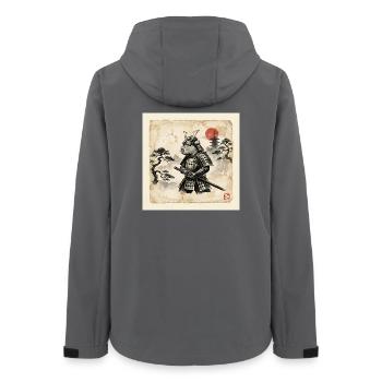 Capybara Samurai Japanese Warrior - Women’s Recycled Softshell Jacket by Stanley/Stella - anthracite - Back - AI Model Female 172 light (172cm)