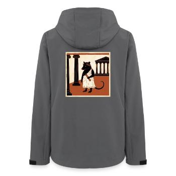 Roman Rat in Toga In Antiquity - Women’s Recycled Softshell Jacket by Stanley/Stella - anthracite - Back - AI Model Female 172 light (172cm)