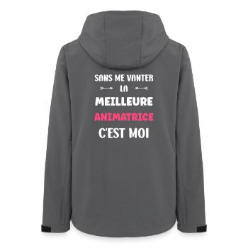 animatrice - Veste softshell femme recyclée Stanley/Stella - charbon - Dos - AI Model Female 172 light (172cm)