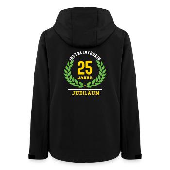 Anniversaire du plombier 25 ans 25e - Veste softshell femme recyclée Stanley/Stella - noir - Dos - AI Model Female 172 light (172cm)