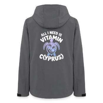 Chypre Tout ce dont j’ai besoin, c’est de vitamines Chypre Drapeau chypriote - Veste softshell femme recyclée Stanley/Stella - charbon - Dos - AI Model Female 172 light (172cm)