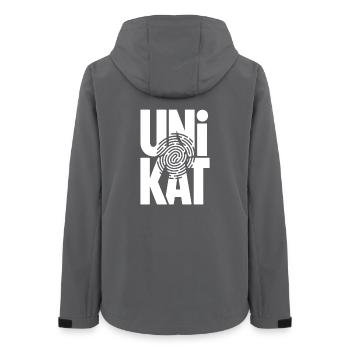 Unikat Einzigartig Individuell Selbstwert Unique - Frauen Recycelte Softshelljacke von Stanley/Stella - Anthrazit - Hinten - AI Model Female 172 light (172cm)