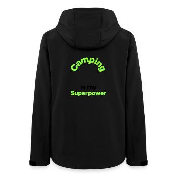 Camping Is My Superpower, Gamer, FPS Player - Women’s Recycled Softshell Jacket by Stanley/Stella - black - Back - AI Model Female 172 light (172cm)