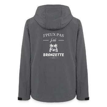 J'peux pas j'ai bronzette - Veste softshell femme recyclée Stanley/Stella - charbon - Dos - AI Model Female 172 light (172cm)