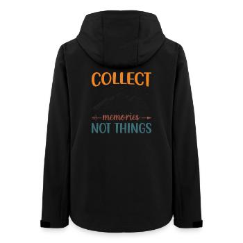 Montagnes - Collectez des souvenirs, pas des choses - Veste softshell femme recyclée Stanley/Stella - noir - Dos - AI Model Female 172 light (172cm)