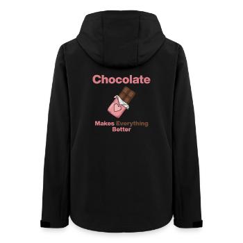 Chocolate makes everything better - Women’s Recycled Softshell Jacket by Stanley/Stella - black - Back - AI Model Female 172 light (172cm)