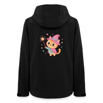 Star Wizard Cat Magician - Women’s Recycled Softshell Jacket by Stanley/Stella - black - Back - AI Model Female 172 light (172cm)