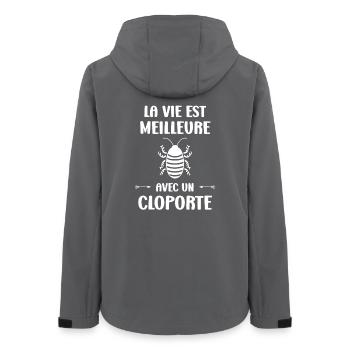 cloporte_-10- - Women’s Recycled Softshell Jacket by Stanley/Stella - anthracite - Back - AI Model Female 172 light (172cm)