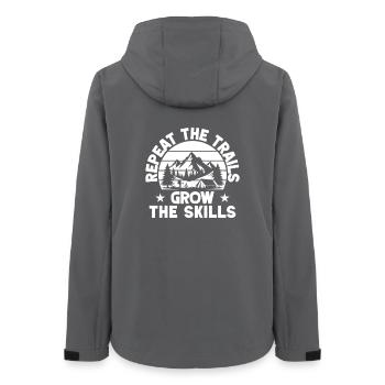 boys scout Scouting Repeat The Trails Scout - Frauen Recycelte Softshelljacke von Stanley/Stella - Anthrazit - Hinten - AI Model Female 172 light (172cm)